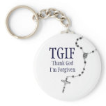 TGIF Rosary Keychain