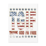 TGIF Thank God I'm Free postcards