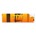 TGIF Yellow Rainbow bumper stickers