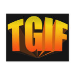 TGIF Yellow Rainbow postcards