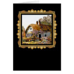 Thached Vintage Country Cottage Painting Cards