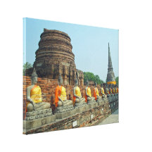 Thai Buddha Ayutthaya Thailand Wrapped Canvas Stretched Canvas Prints