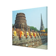 Thai Buddhas Ayutthaya Thailand Wrapped Canvas Gallery Wrap Canvas