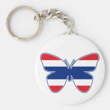 Thai Butterfly Flag Keychain
