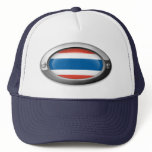 Thai Flag in Steel Frame hats