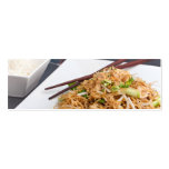 Thai Food Lo Mein Noodles Dish business cards