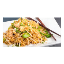 Thai Lo Mein Noodle Stir Fry Photo Card Template