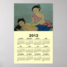 Thai Traditional Massage 2012 Calendar Poster