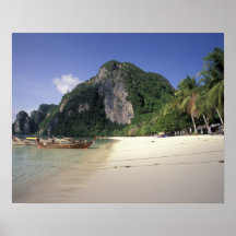 Thailand, Andaman Sea, Ko Phi Phi Island, Beach Poster