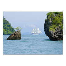 Thailand, Andaman Sea. Star Fyer clipper ship 2 Greeting Cards