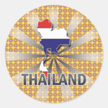 Thailand Flag Map 2.0 Stickers