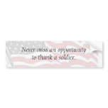 Thank a soldier bumper stickers