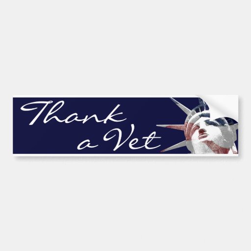 Thank a Vet Bumper Sticker | Zazzle