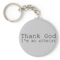 Thank god I'm an Atheist keychains