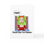 Thank God I'm Female cards