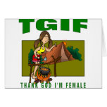 Thank God I'm Female cards