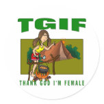 Thank God I'm Female stickers