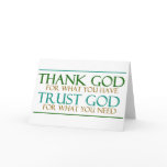 Thank God Trust God Greeting Card
