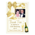 Thank You 50th Anniversary Gift - Flat photo card Invitations