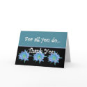 THANK YOU Admin Professionals Day BLUE FLOWERS cards