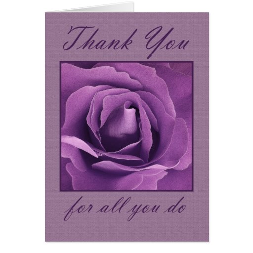 Thank You Administrative Professionals Day Purple Greeting Card | Zazzle