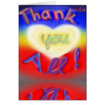 Thank you all colour clouds kiss card