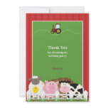 Thank You Animals Card invitations