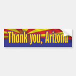 Thank you Arizona - Support Arizona Bumper Sticker