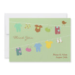 Thank You Baby Shower Flat Card Custom Invitations