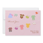 Thank You Baby Shower Flat Card Custom Announcements
