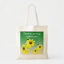 thank you bag,yellow daisy flowers