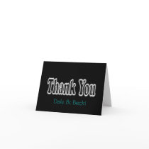 Thank You Black Notecard- personalise