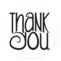 Thank You Black Sticker