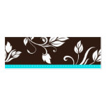 Thank You Bookmark Turquoise Blue Brown trendy business cards