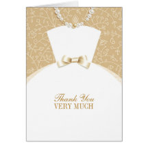 Thank You Bridal Shower Folded Card