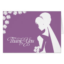 Thank You Bridesmaid Bridal Flowers Wedding Card