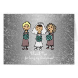 Thank You Bridesmaids - Bridal Party Greeting Cards
