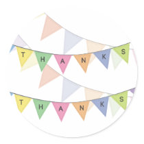 Thank You Bunting Banner Cupcake Topper Label