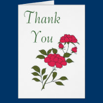 Thank You Card (Blank Inside) Japanese Roses cards