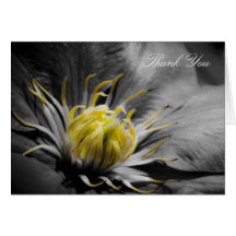 Thank You Card - Clematis Flower