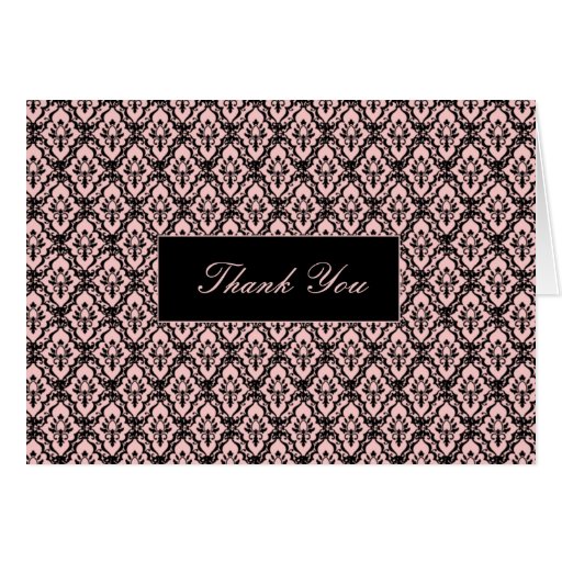 Thank You Card - Elegance in Pink