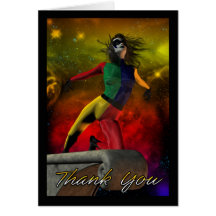 Thank You Card Fantasy Female Tarot Joker
