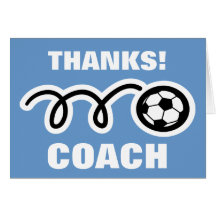 Thank you card for soccer coach