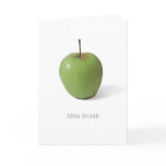 Thank You Card For Teacher - Green Apple