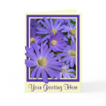 Thank You Card Personalised Blue Flower Cards