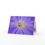 Thank You Card Personalised Blue Flower Cards