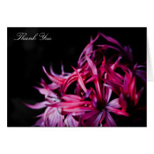 Thank You Card - Pink and Purple Flowers