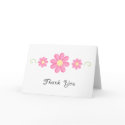 thank you card - pretty pink flowers