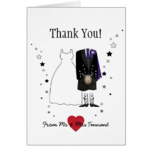 Thank You Card - Scottish Bride & Groom
