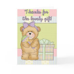Thank You Card Teddy Bear with Gift